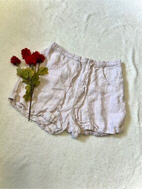 C&C California 100% Linen Tie Waist Shorts - Large (29")